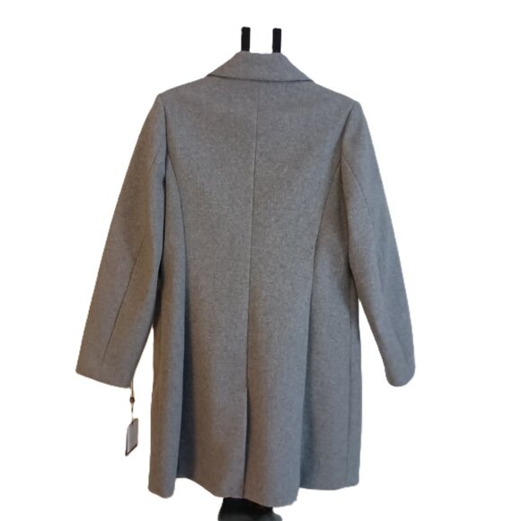 Laundry by Shelli Segal Gray Wool Alternative Winter Coat Women’s Size L NWT - Picture 3 of 16